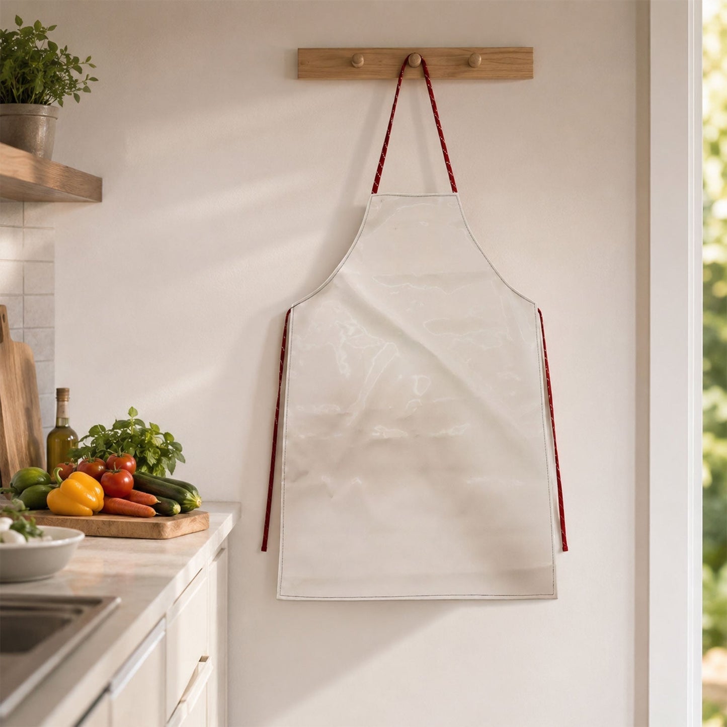 Waterproof apron with adjustable neck strap