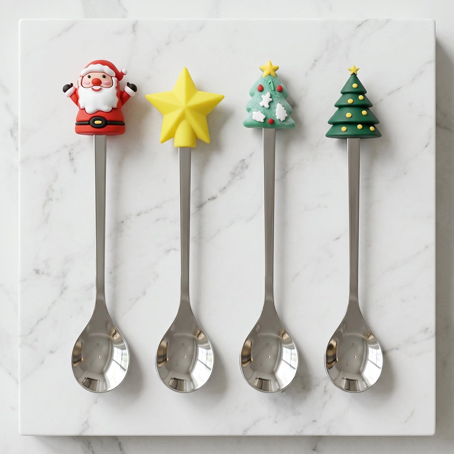 Cute cartoon spoon set steel