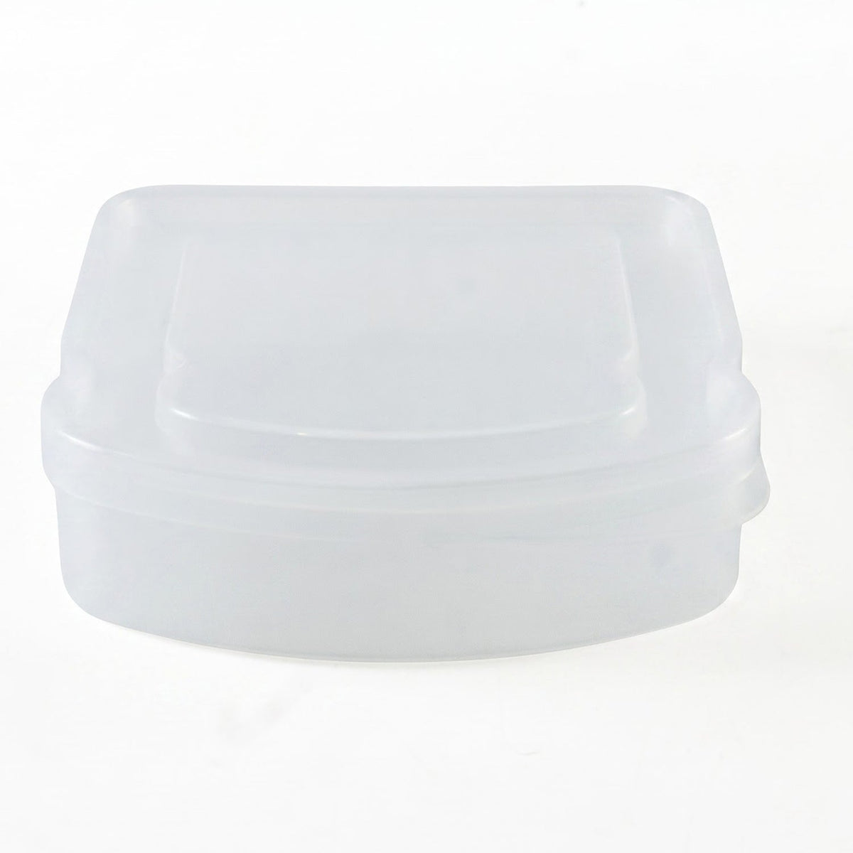 Plastic lunch box white background