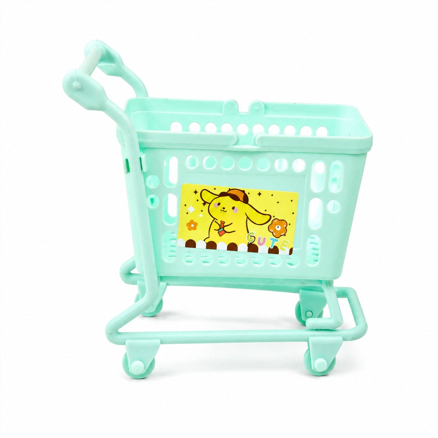 Shopping trolley toy white bg