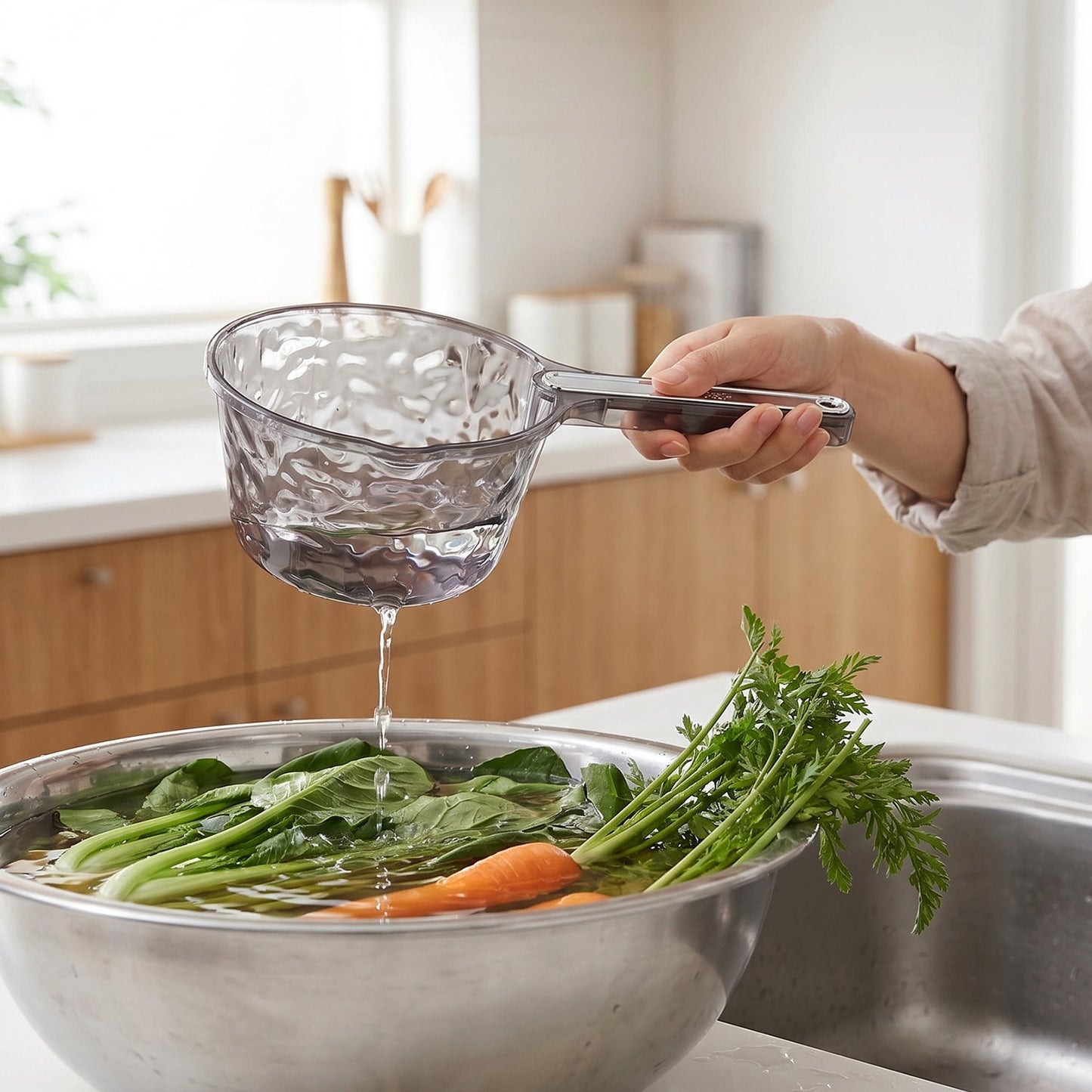 Water dipper handle use