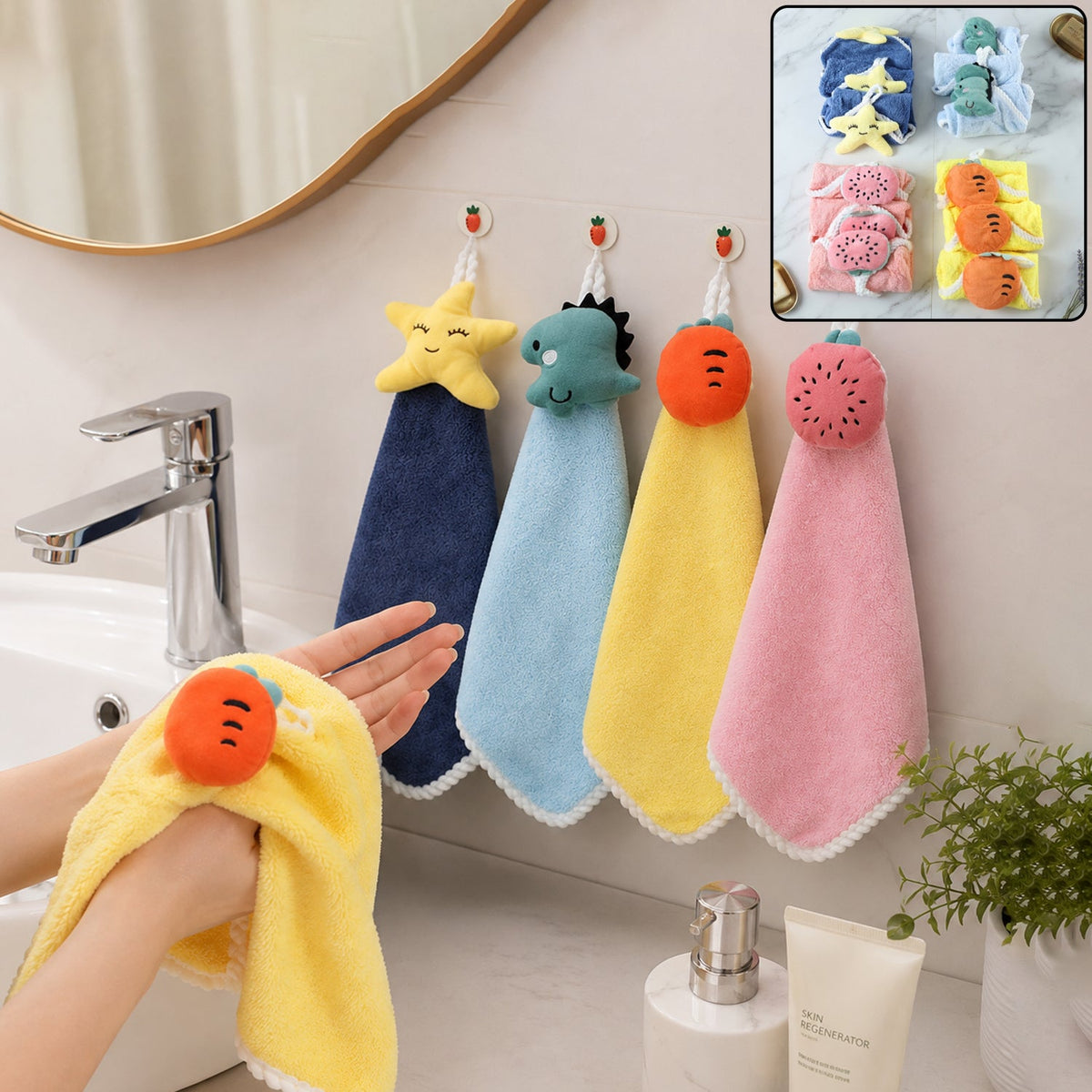 11431 fruit print hanging hand towel clean hero