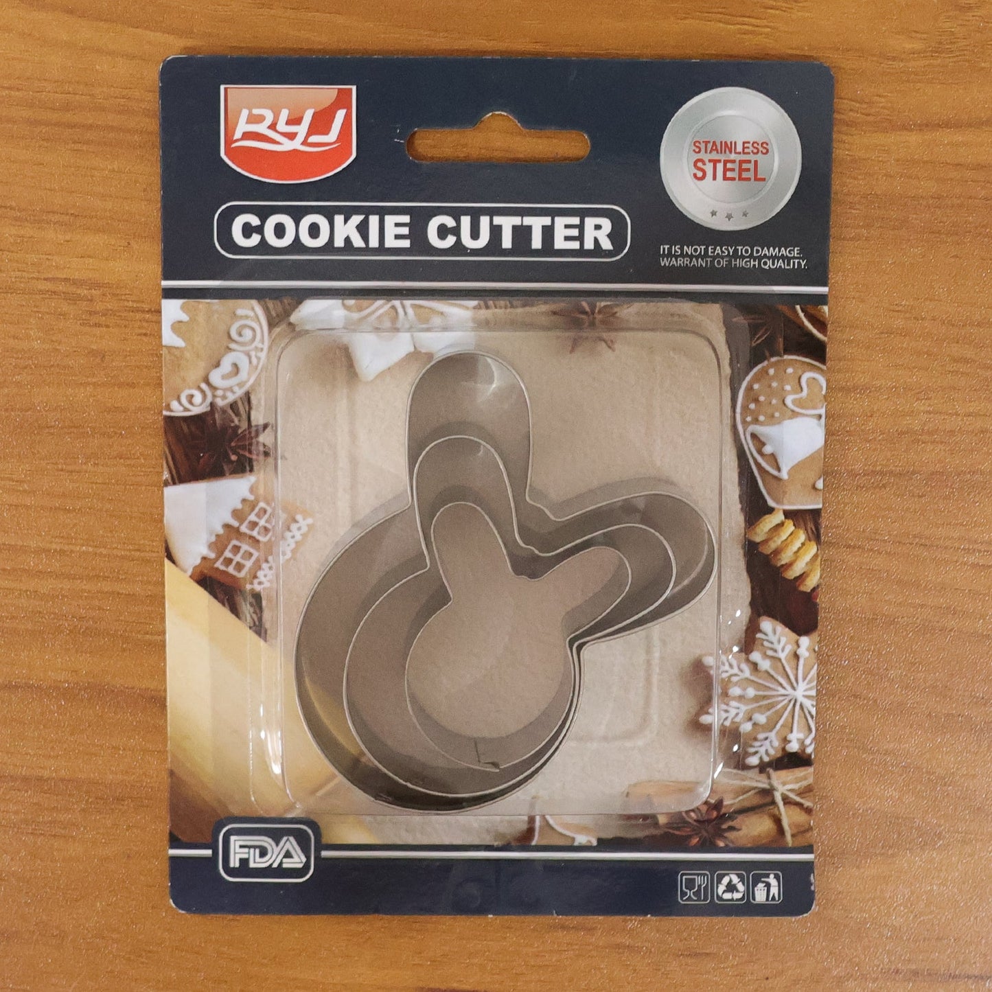 Stainless Steel House Shape Cookie Cutter Set (3 Pc Mix Design Set)
