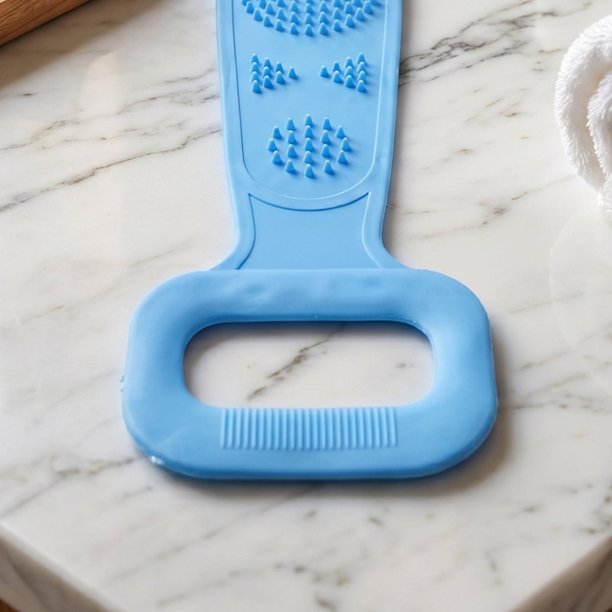 Silicone Back Scrubber Belt for Bathroom Shower, Dual Handle Body Scrub (1 Pc)