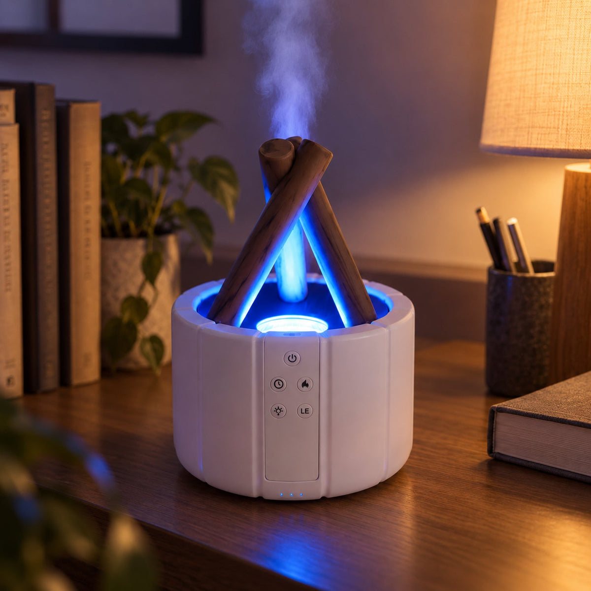 Humidifier displaying its features and controls