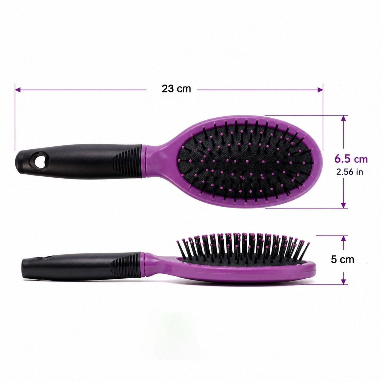 Dimensions & size guide for paddle hair brush
