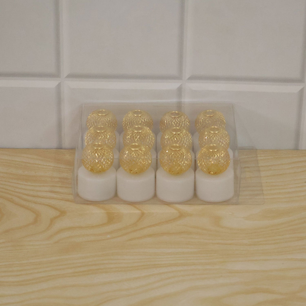 Twelve ball shape decorative lights in plastic box pack live photo
