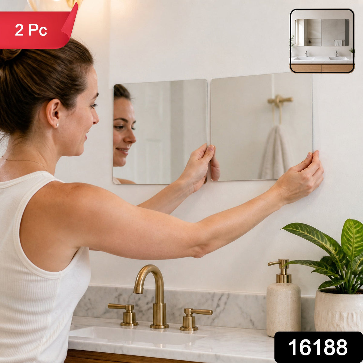 Mirror sticker tiles pack