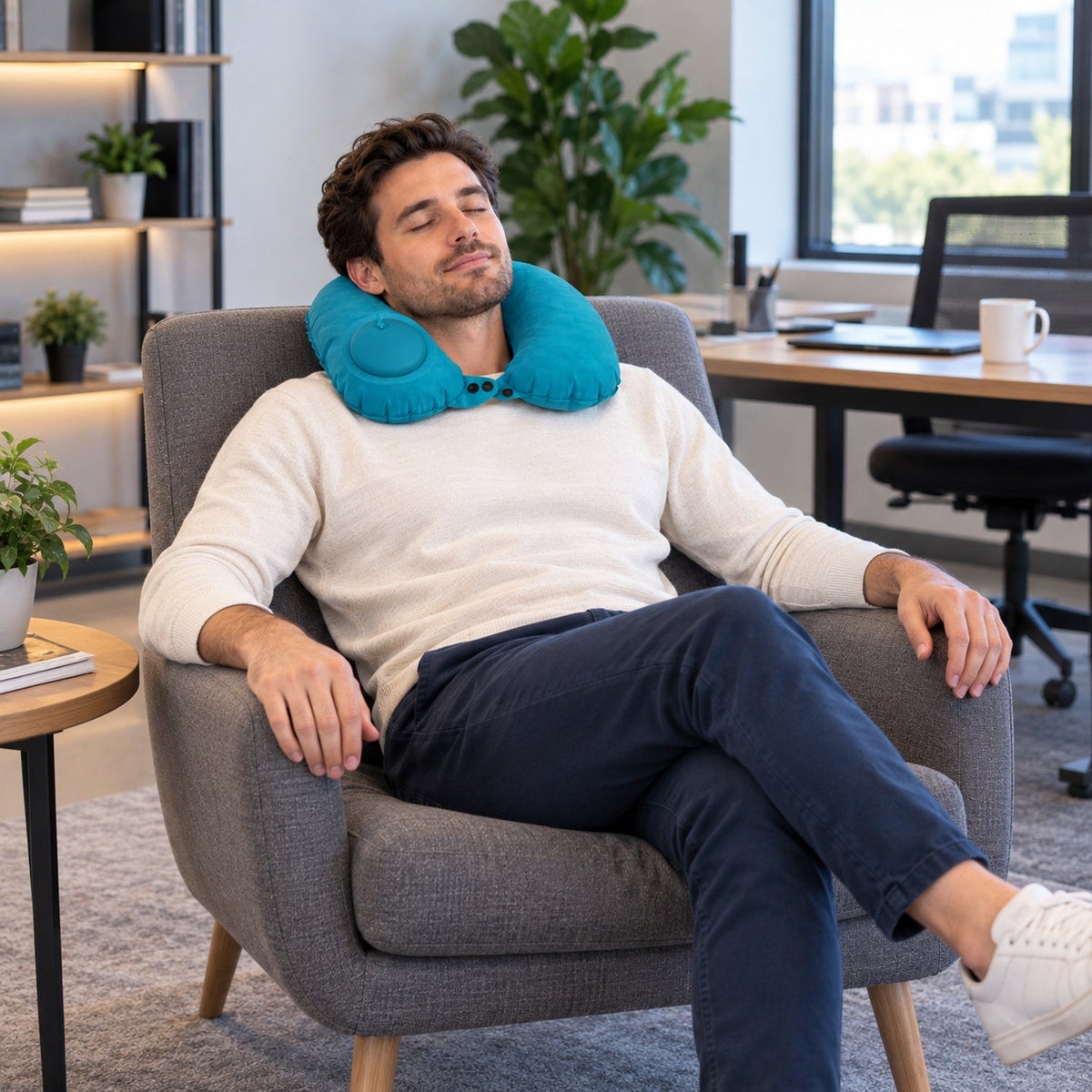 Neck pillow pump detail