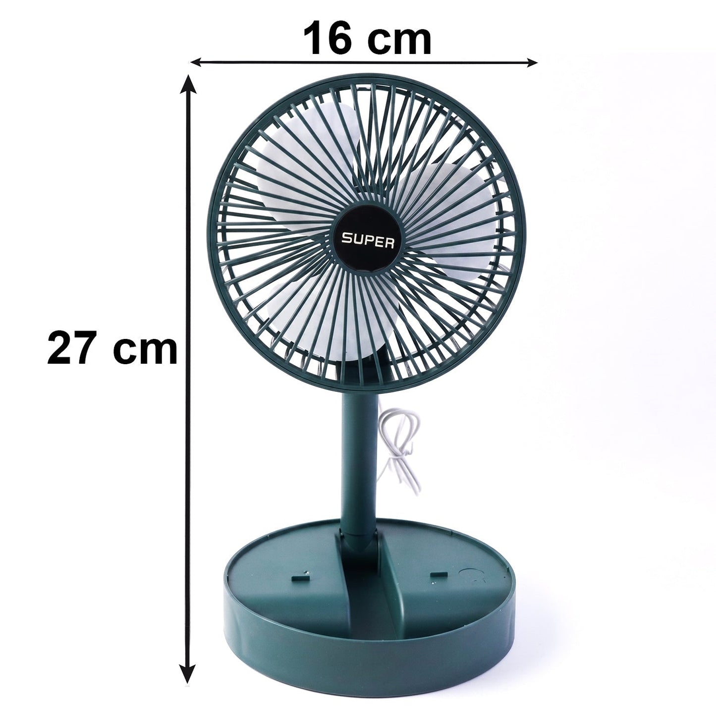 USB fan size dimensions
