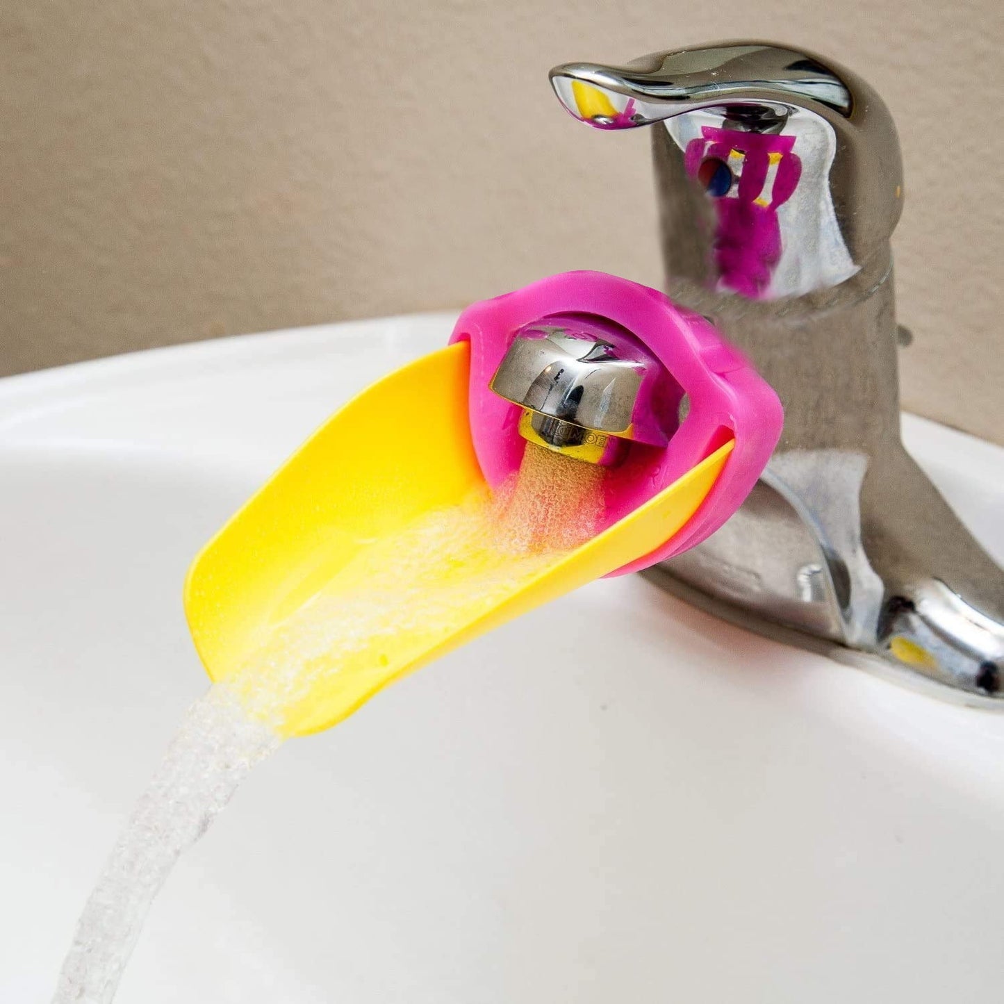 Faucet Extender | Easy Use for Hand Washing for Kids, Toddlers, Babies and Children | Silicone Sink Handle Extender | Fun Hand-Washing Solution | Cute Duck Mouth Design Wash Helper Bathroom Sink for Babies and Children (1 Pc)