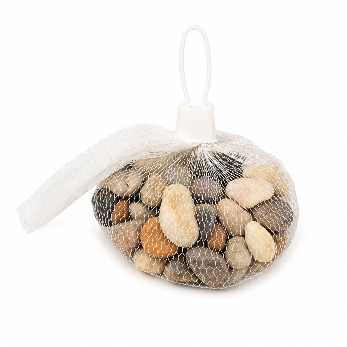 Decorative pebbles white bg