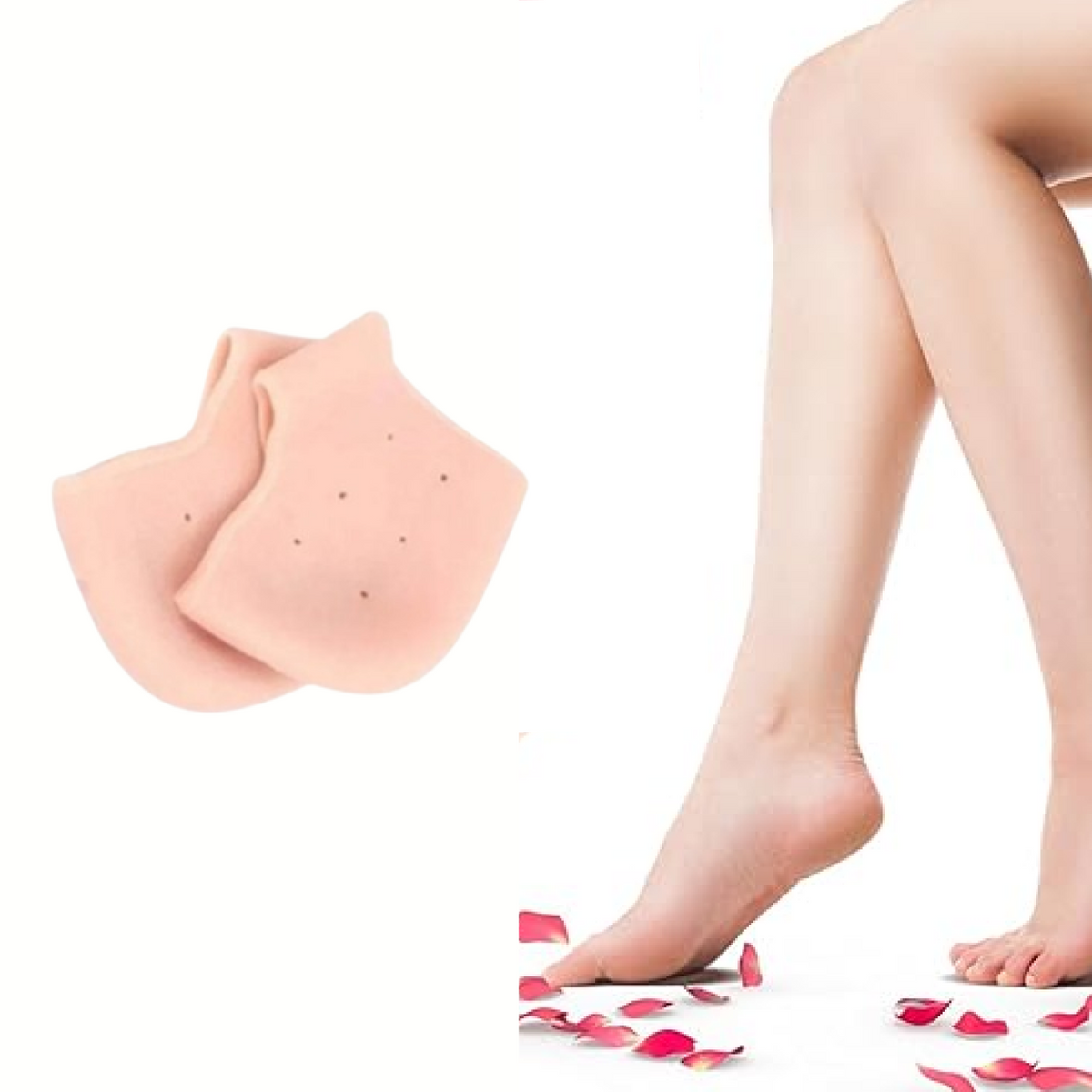 Silicone Heel Protectors – Anti-Crack Moisturizing Socks | Velvet Wellness