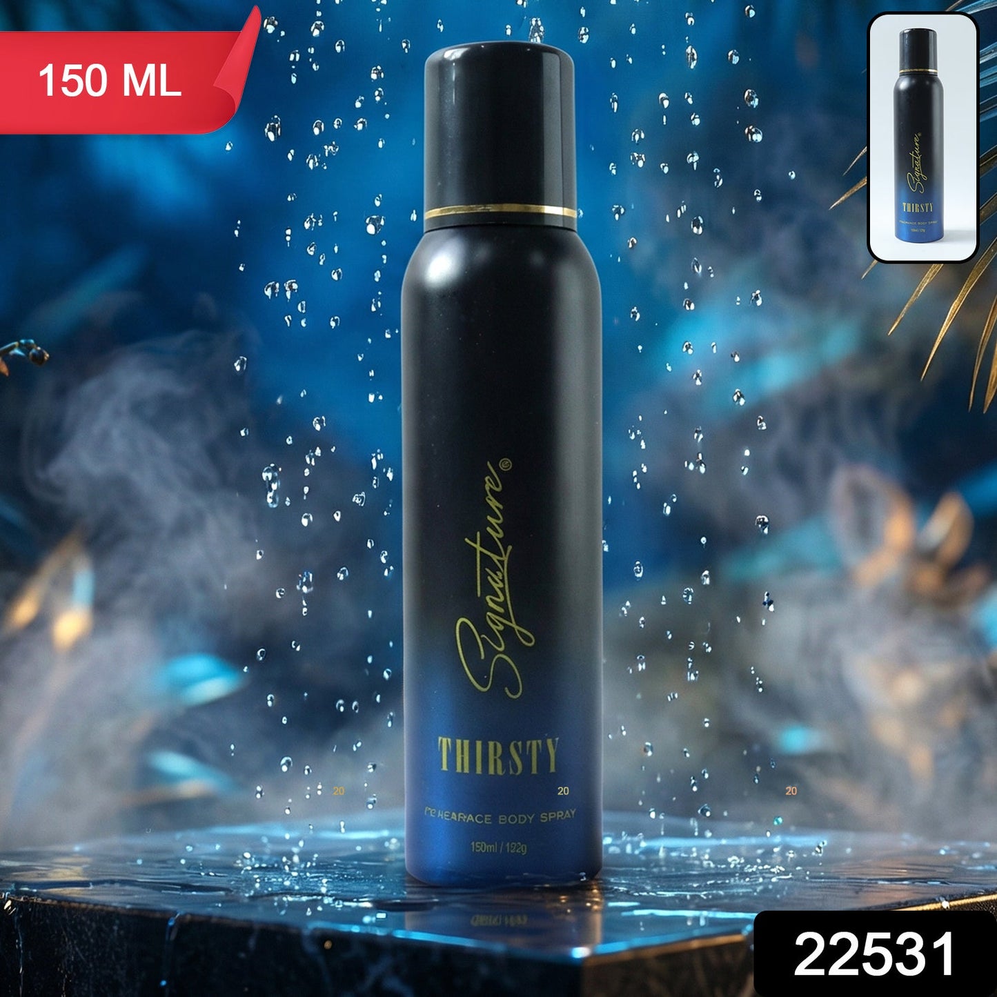 thirsty fragrance deodorant spray Signature brand