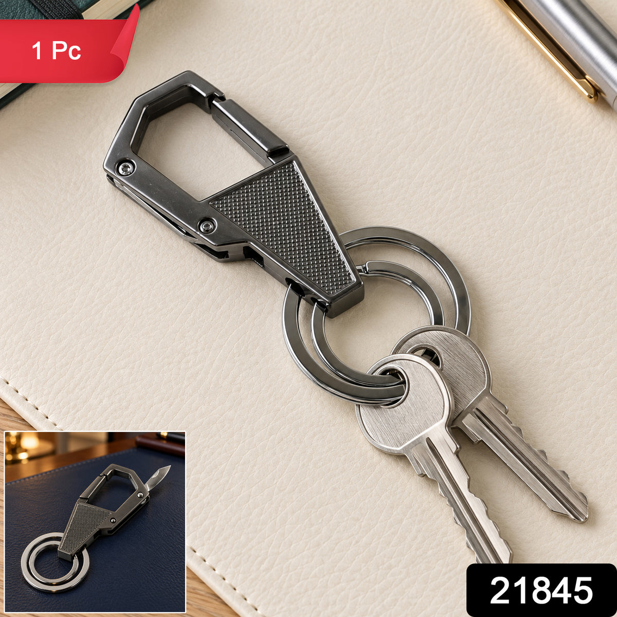 Premium Heavy Duty Metal Key Holder Clip Keychain 1 Pc
