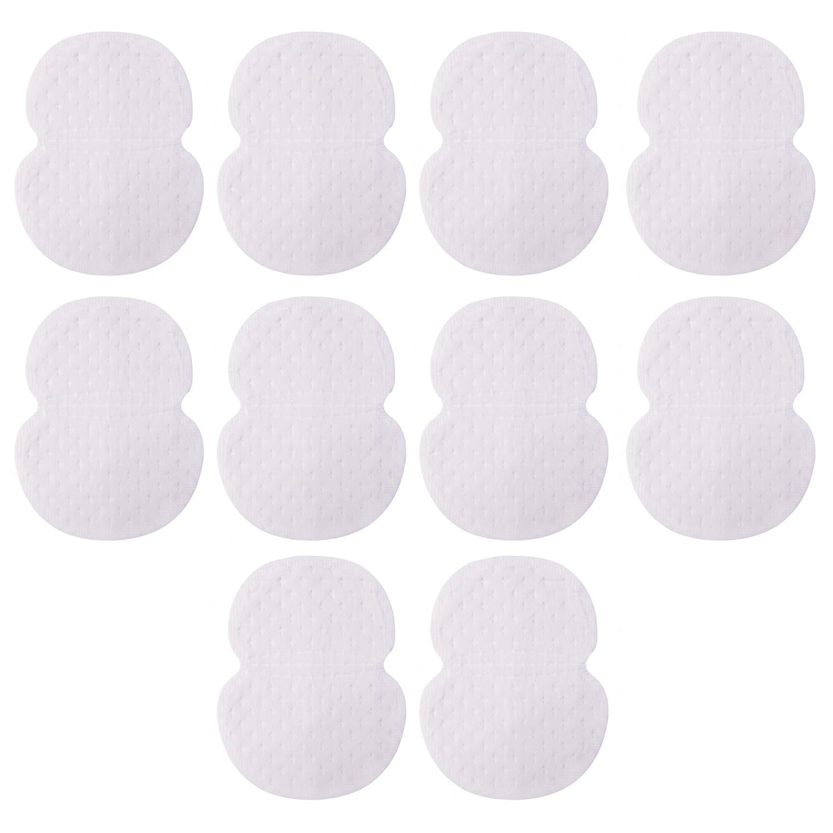 Disposable underarm pads on white background