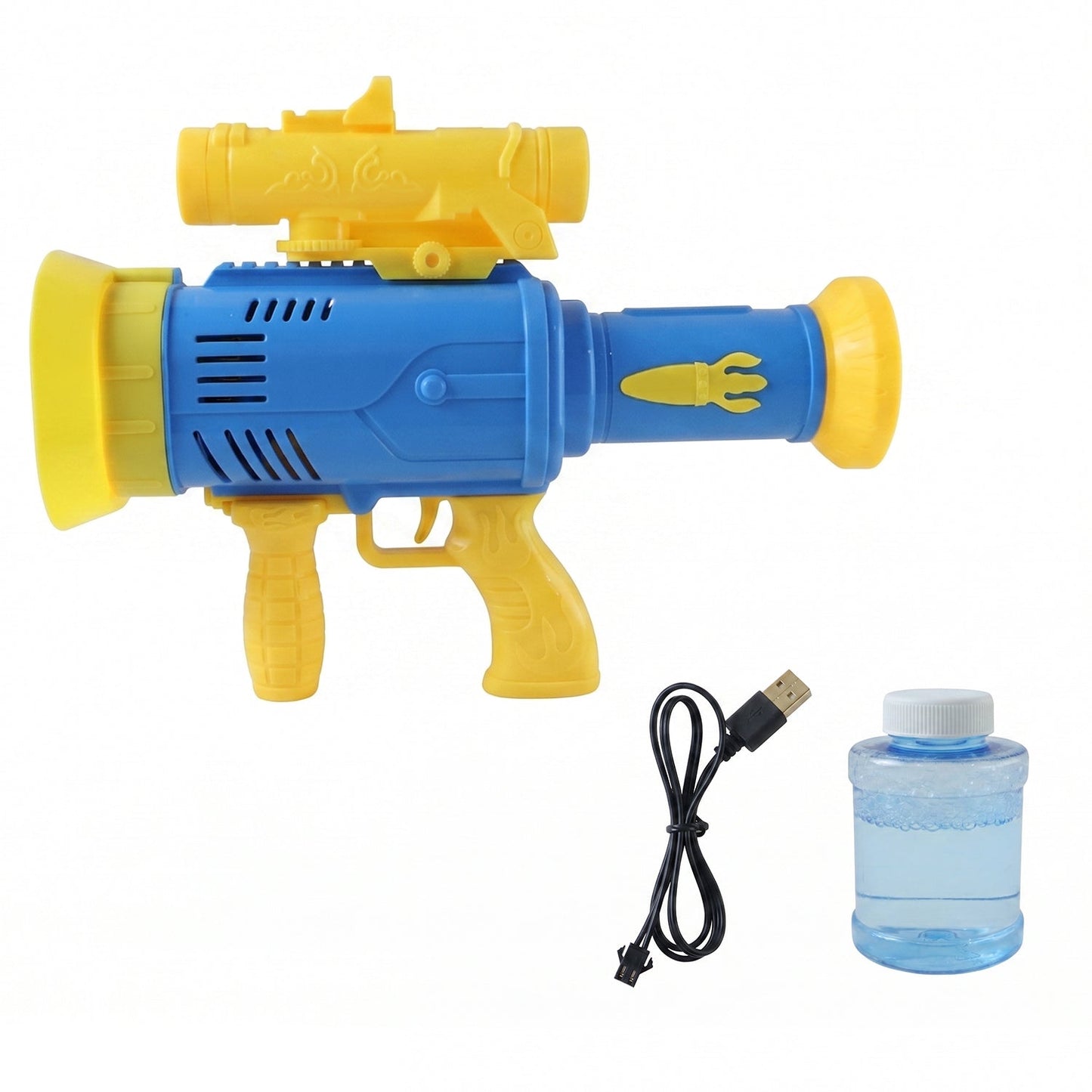 Bubble gun with lights for kids