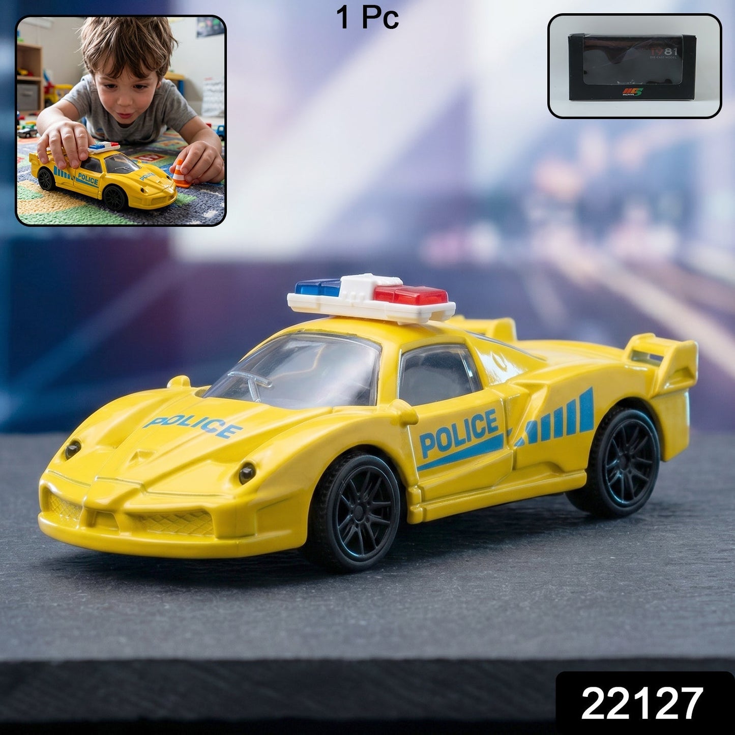 Mini police car toy pack