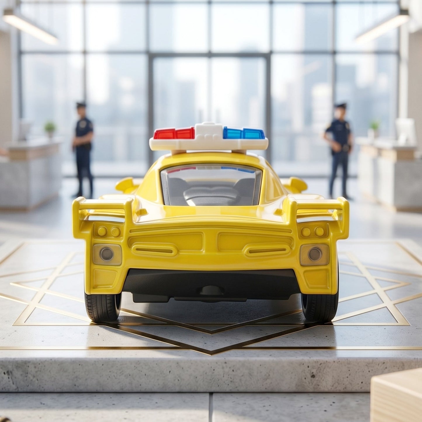 Police car toy detail view