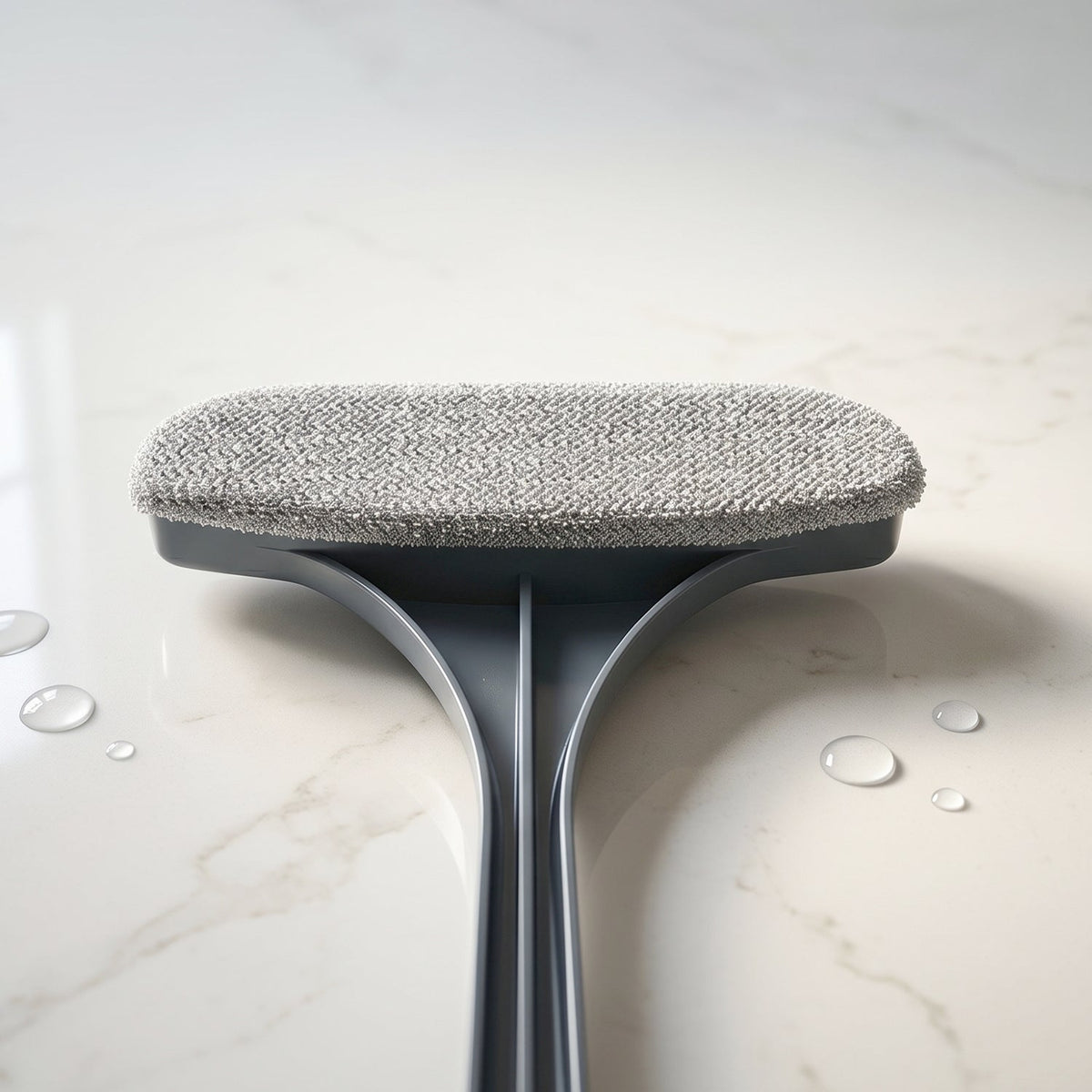 Versatile glass cleaner reaching corners and flat surfaces