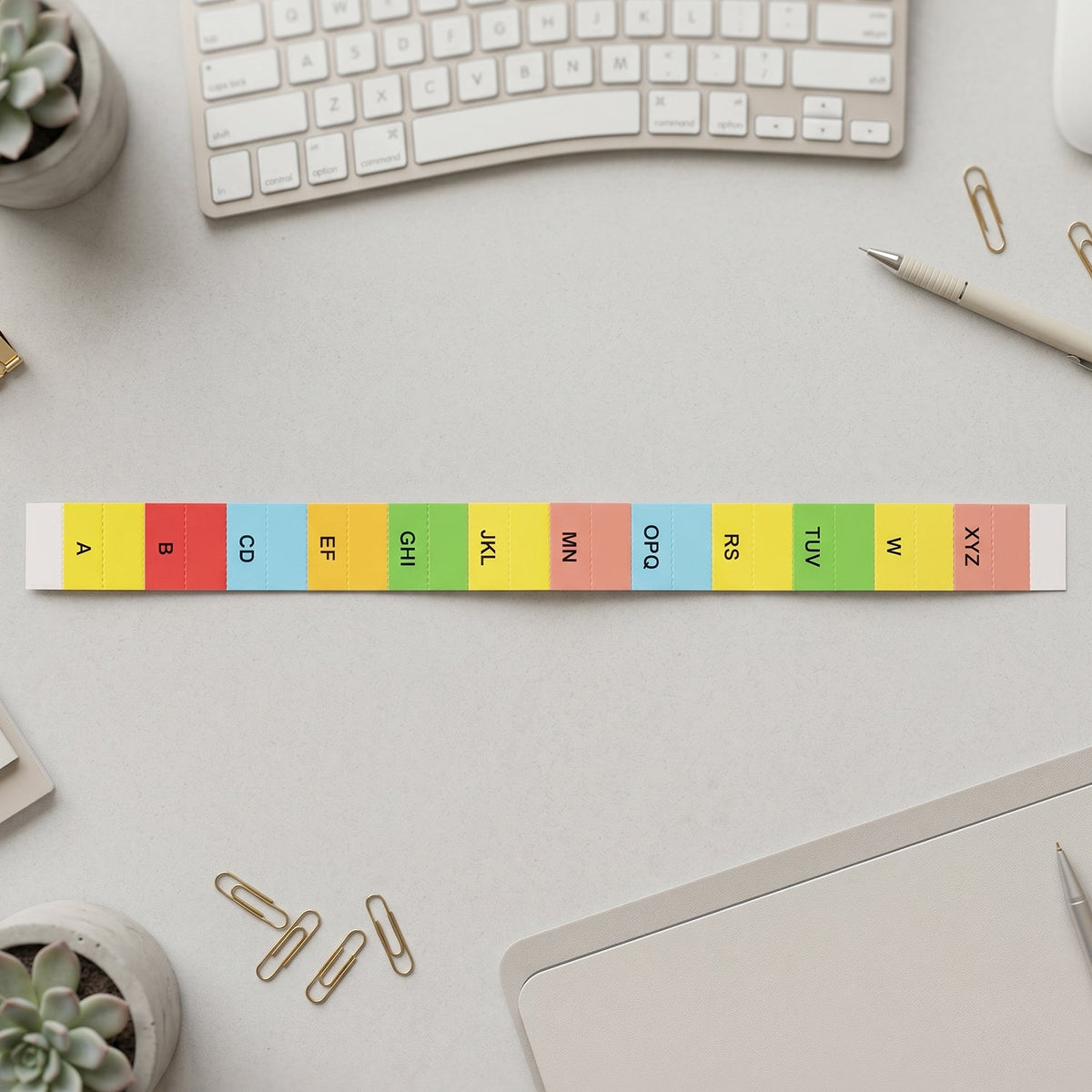 Document folder index tabs detail