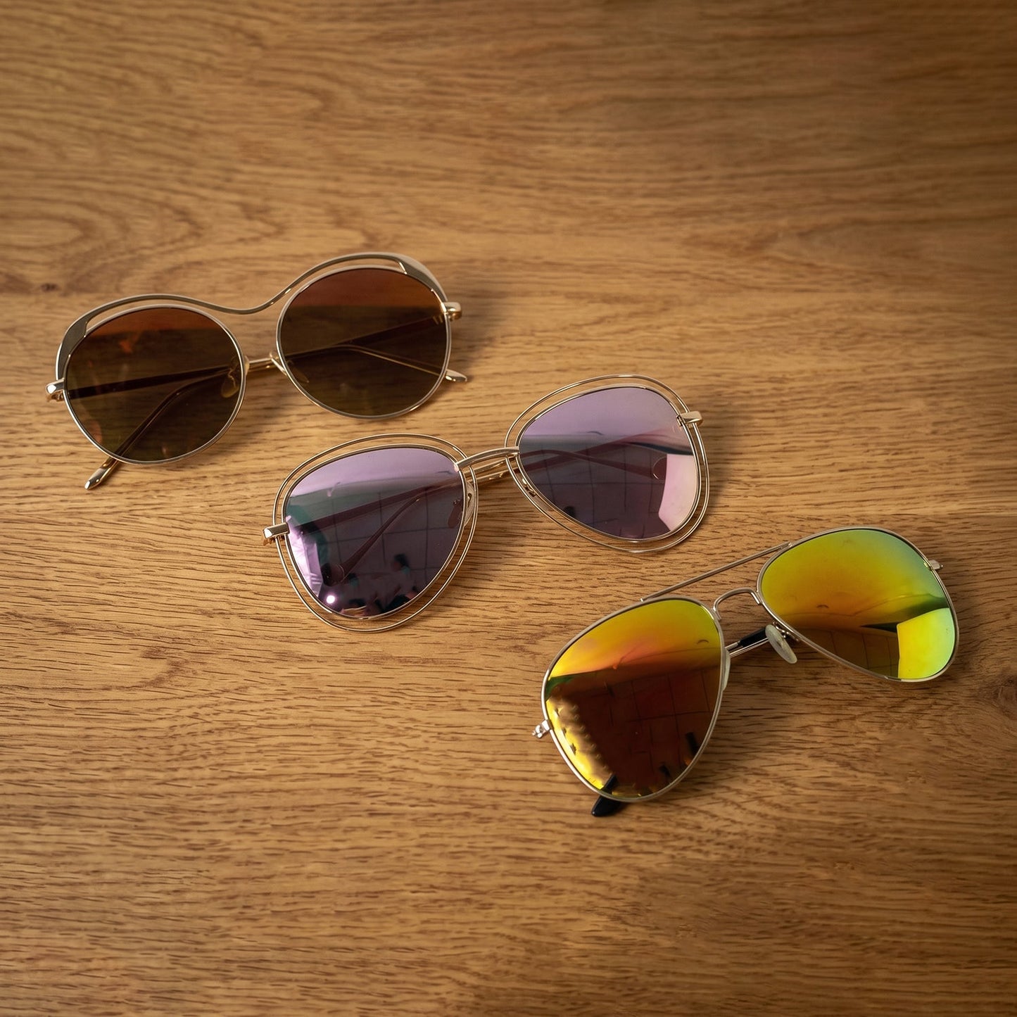 Metal frame sunglasses style