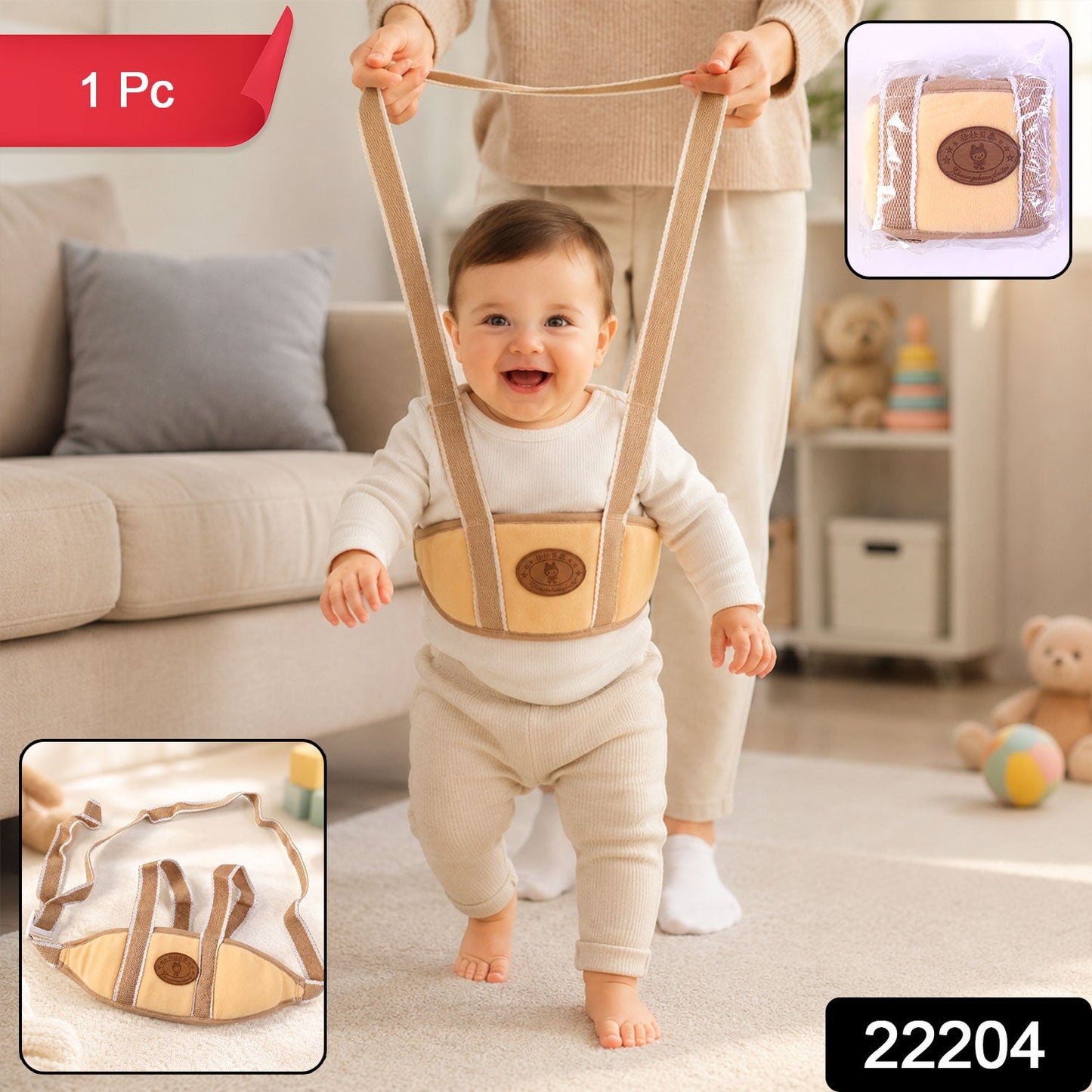 Toddler support belt with handle for beginner walking practice