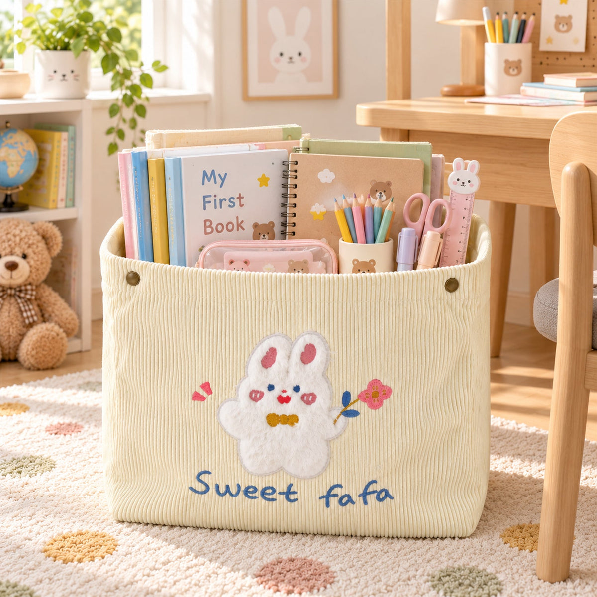 Storage basket foldable view