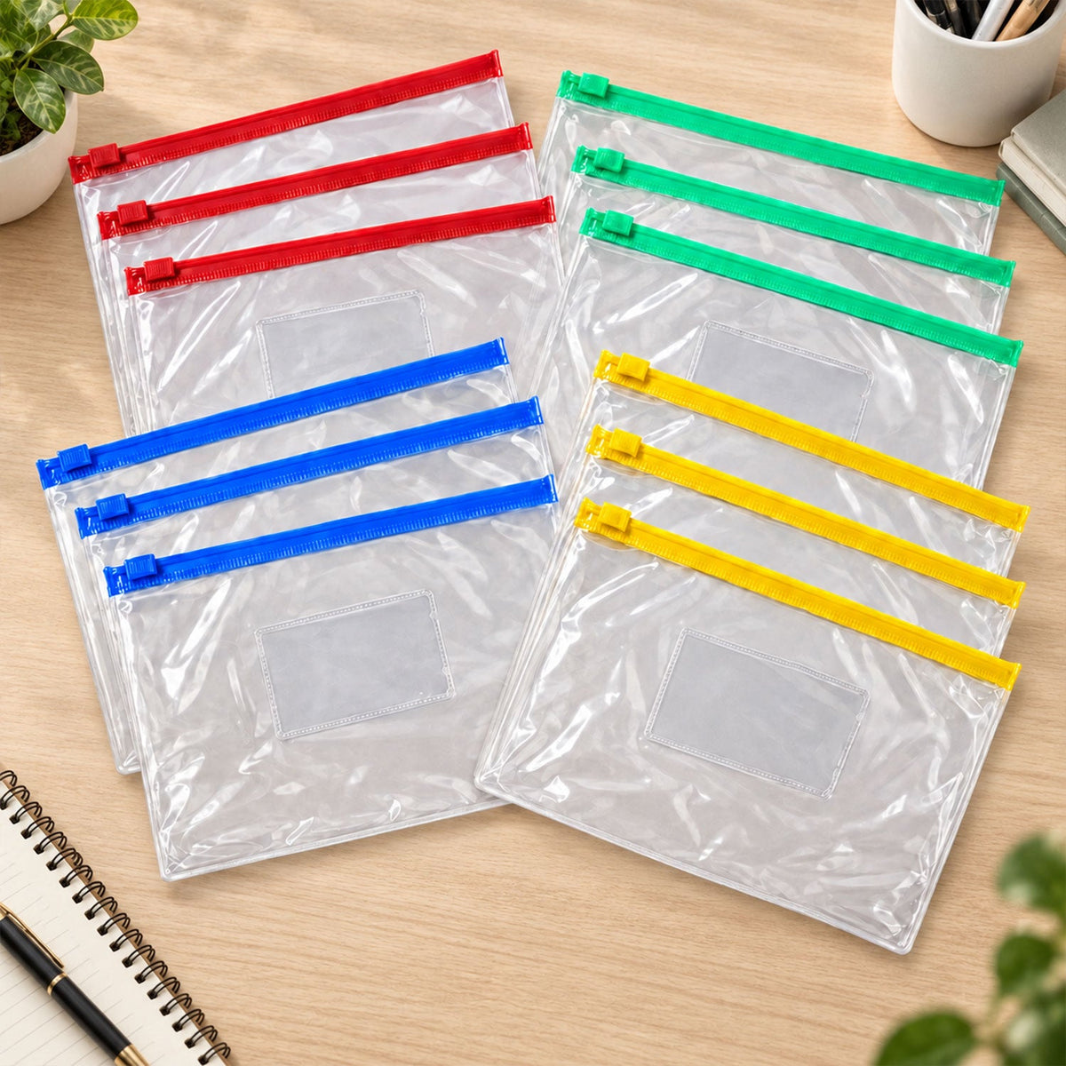 Stationery office organizing pouches