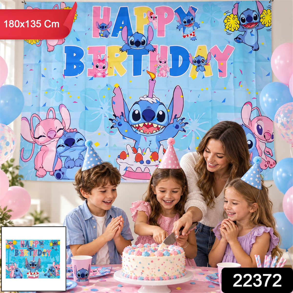 Birthday backdrop curtain pack