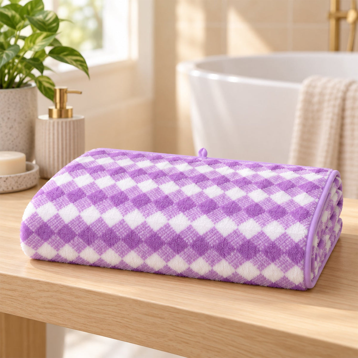 Soft absorbent microfibre towel