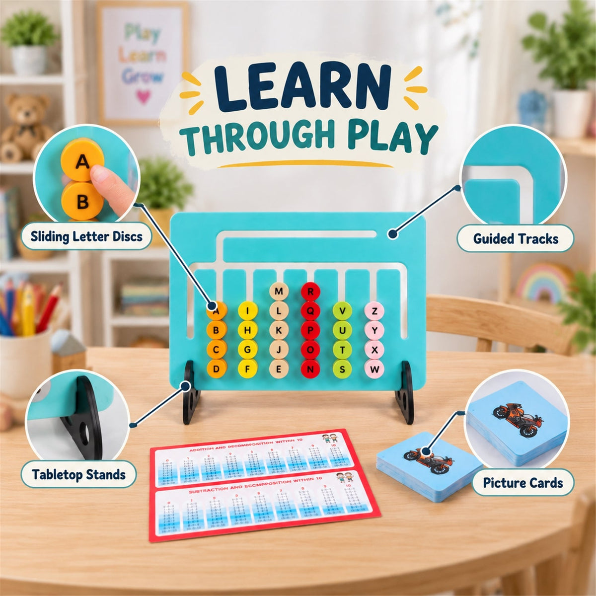 Activity board sliding detail