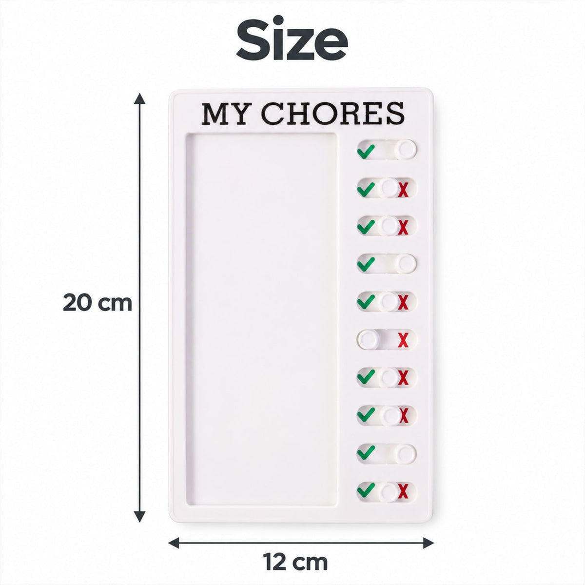 Checklist board size guide