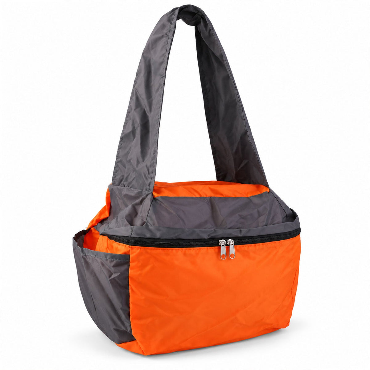 Stylish Travel Tote Carry Bag with Double Zipper and Long Shoulder Handles
