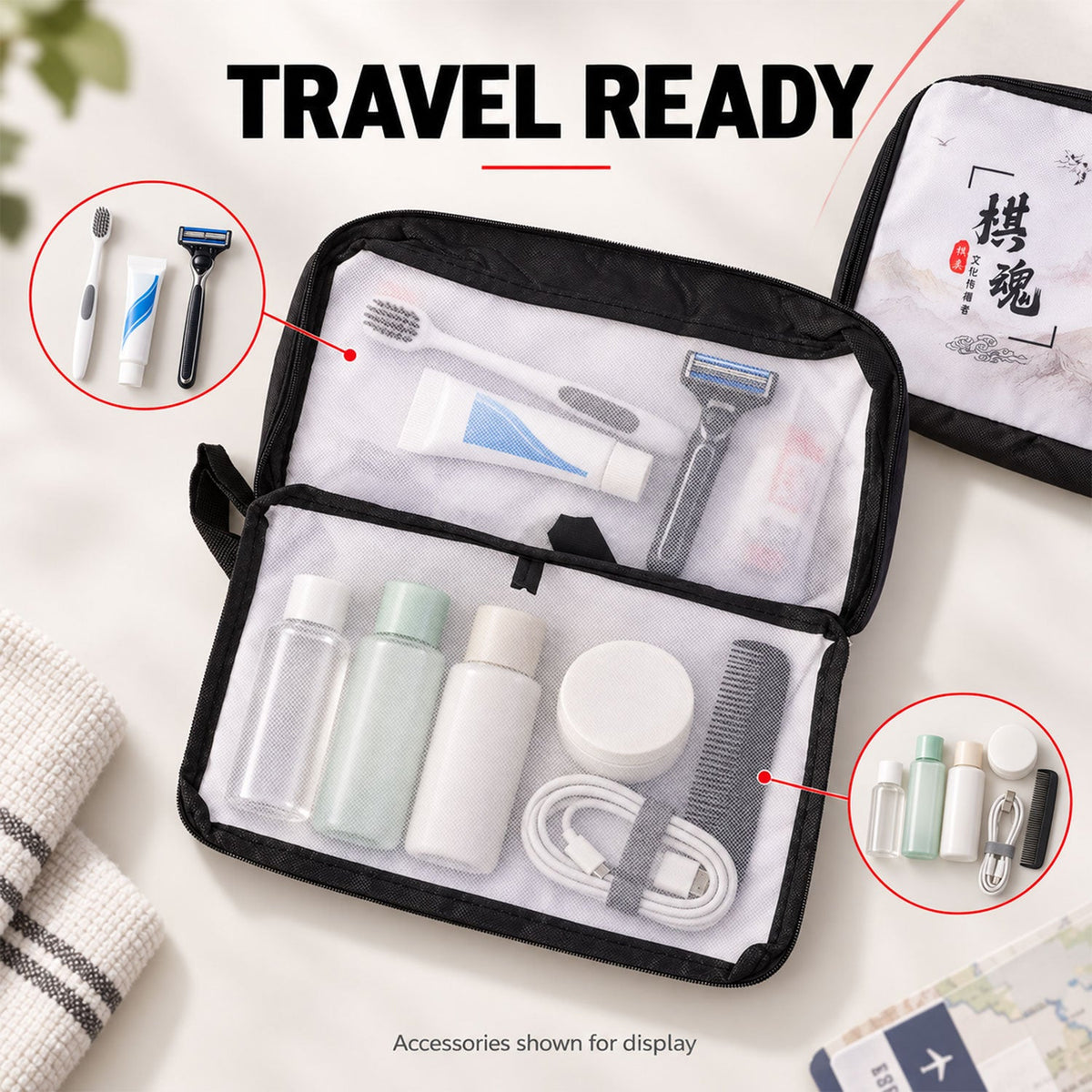 Travel pouch feature view