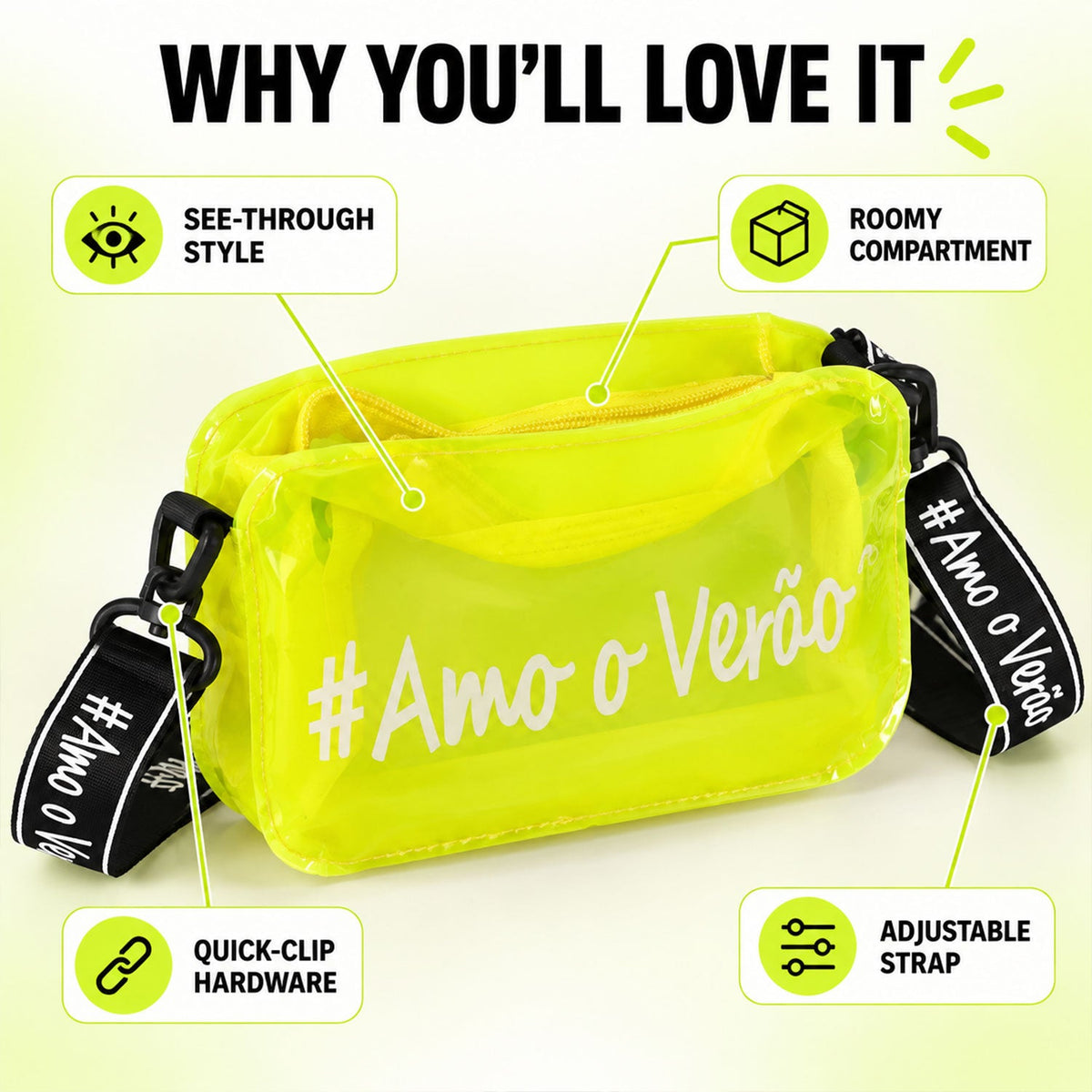 Crossbody bag open view
