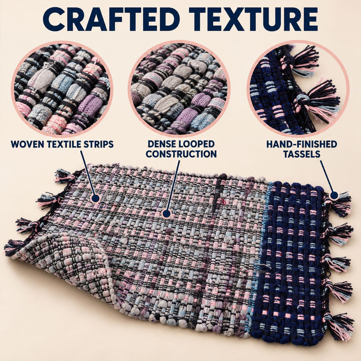 Floor mat tassel detail