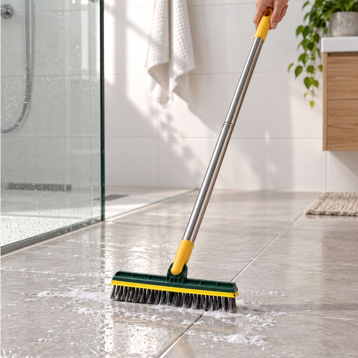 2 in 1 floor cleaning brush water scraper