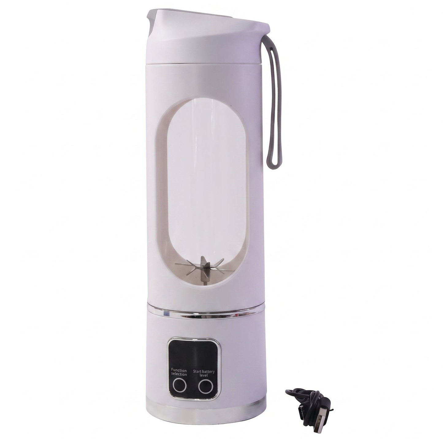 Portable juicing cup blender on white background