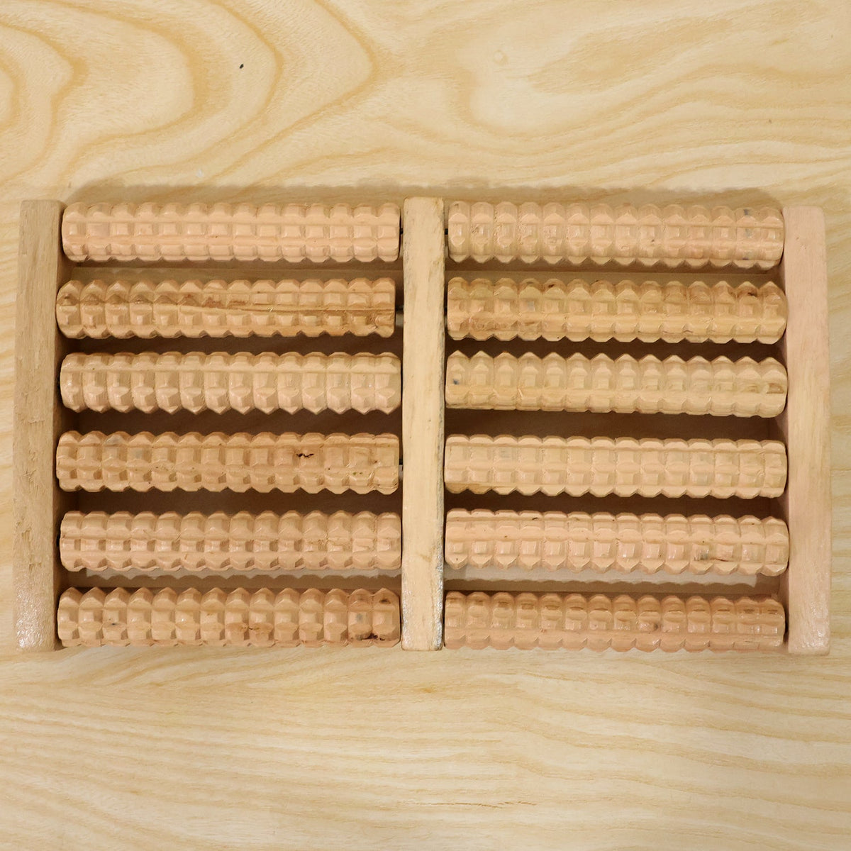 Manual wooden foot roller live product photo