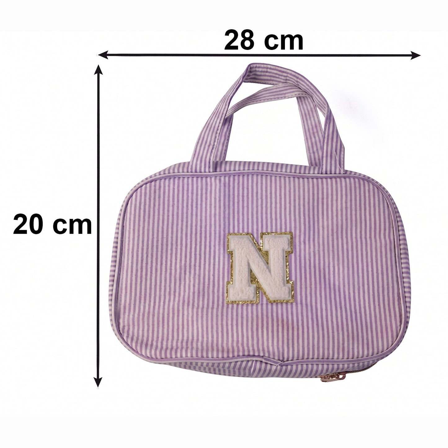 Size guide for travel toiletry organizer