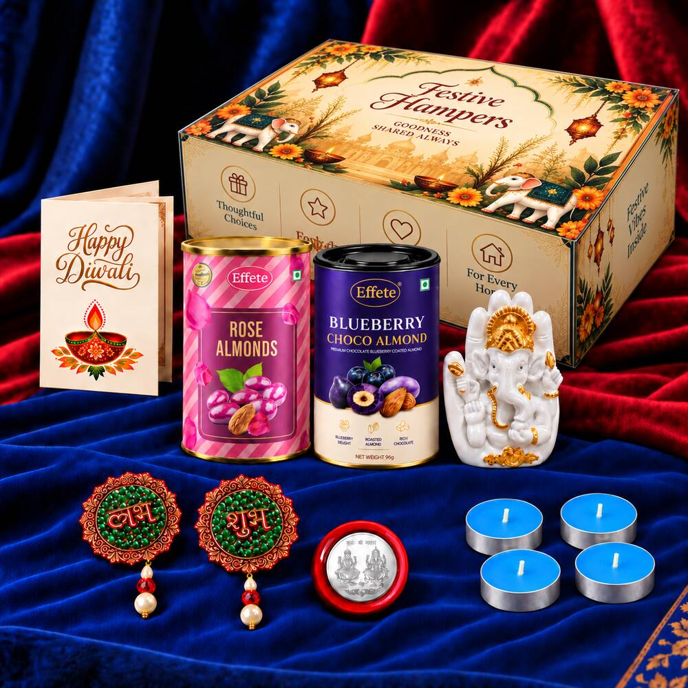 Blue Tealight Festive Gift Box
