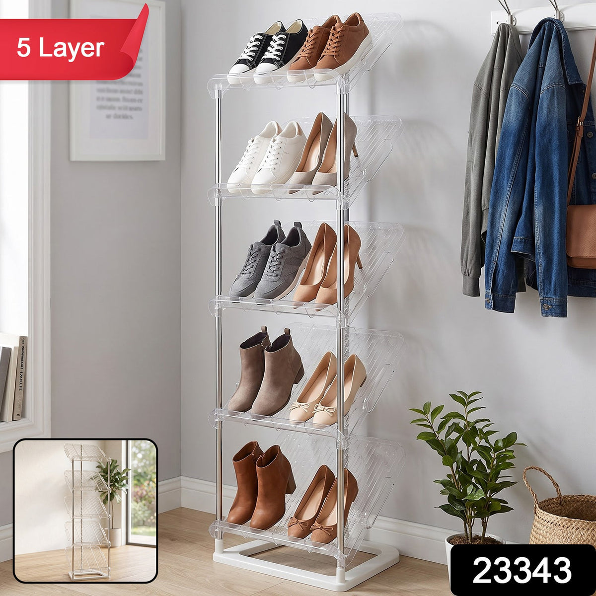 23343 5 tier shoe storage rack