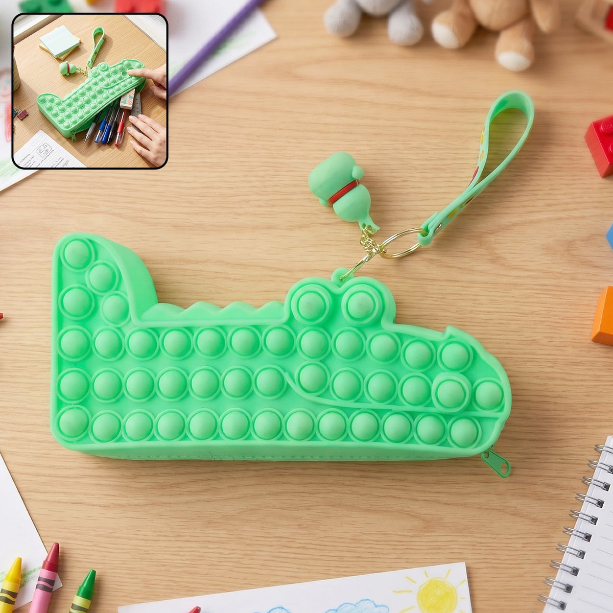 Silicone pouch stationery use