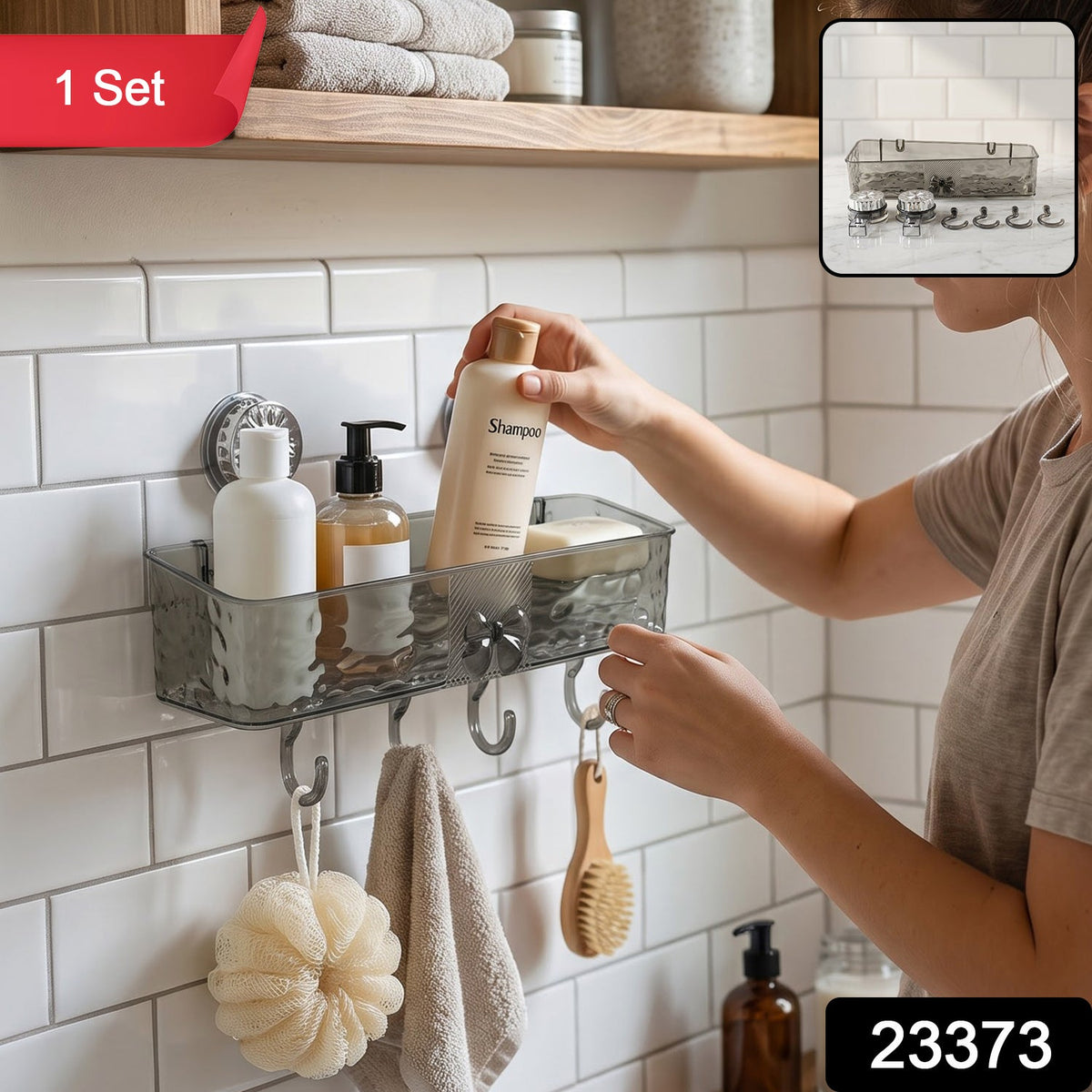 23373 wall mounted bathroom shelf