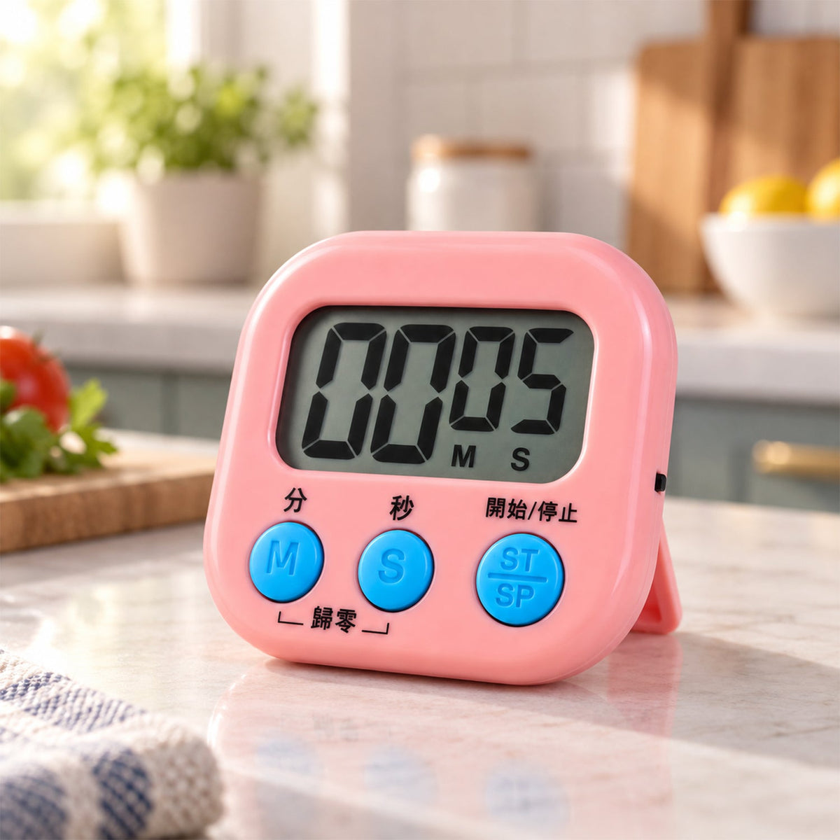 Kitchen timer buttons detail