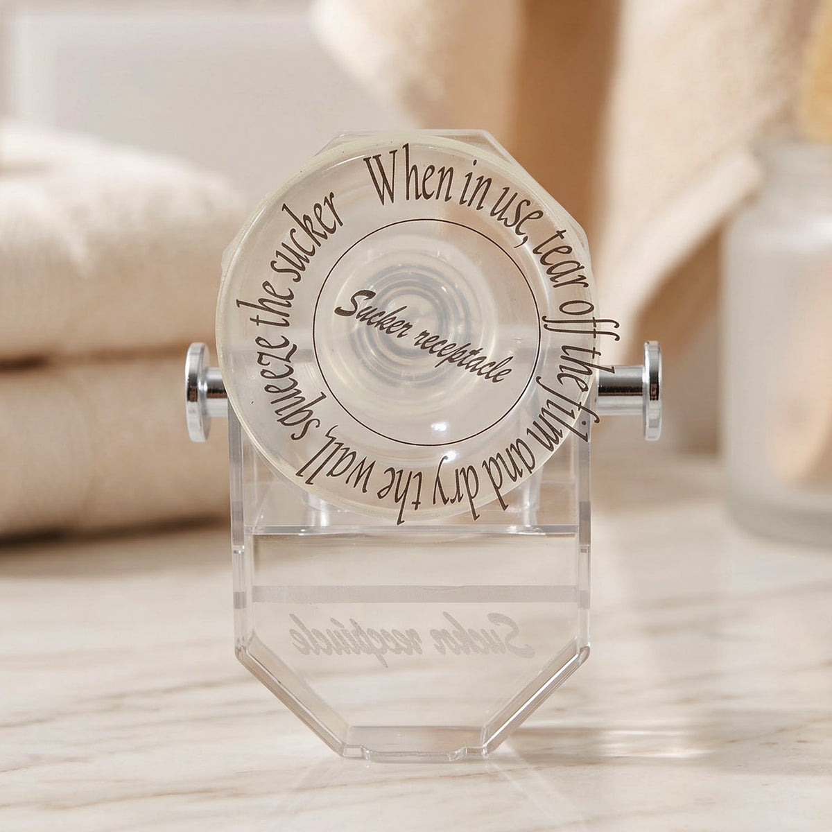 Shower head holder suction base view