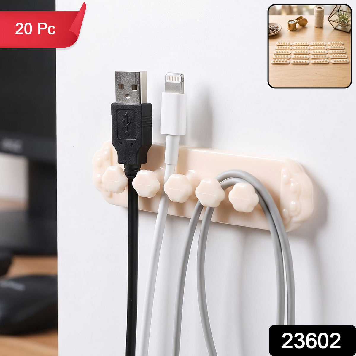 23602 plastic wire cable clip set