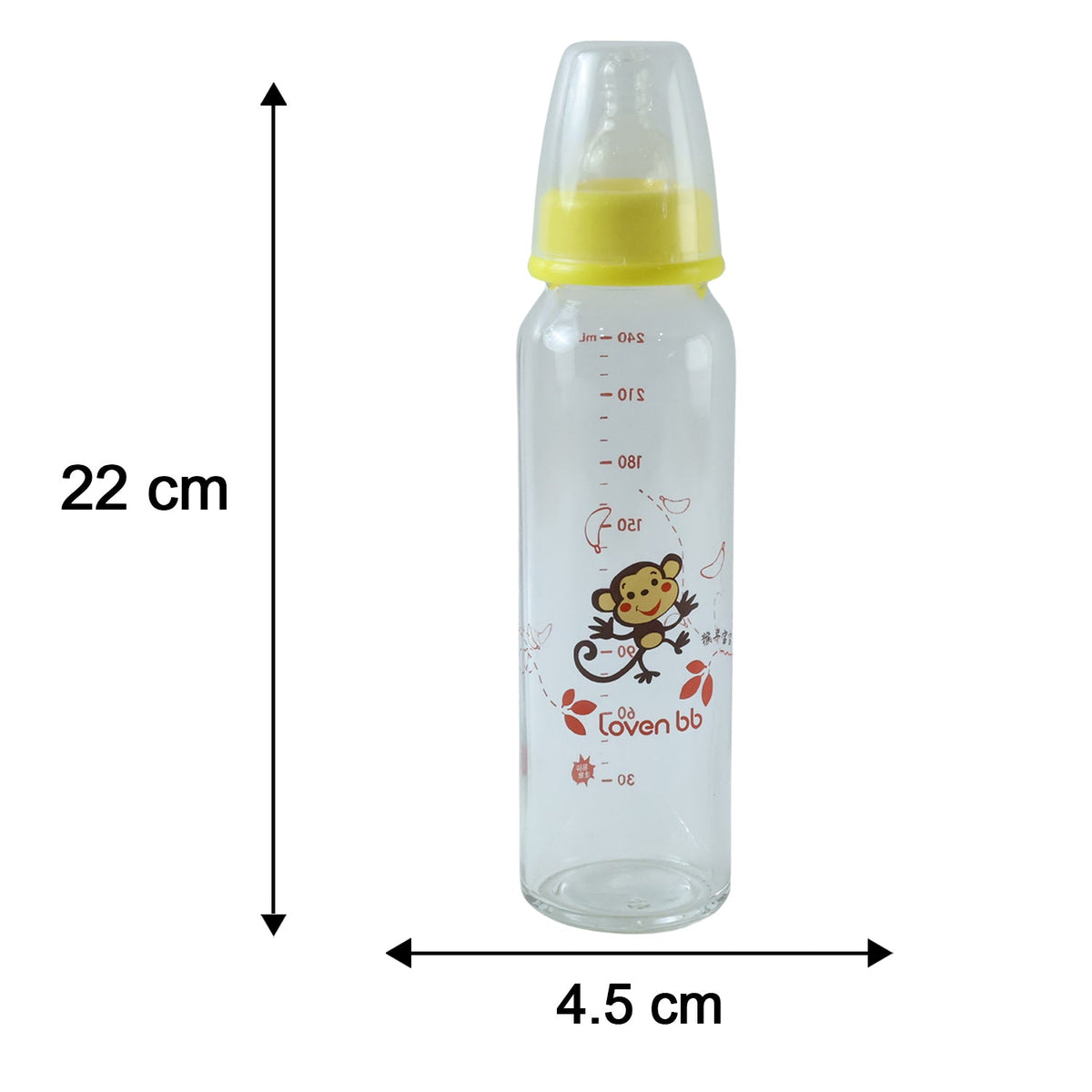 Glass baby feeding bottle size guide