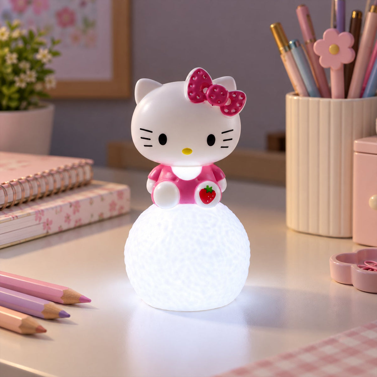 Cat night light white bg